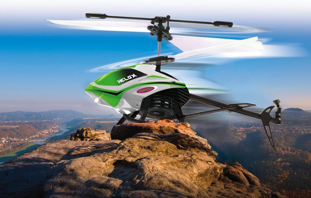 JAMARA 410063 - Helox 3+2Kanal Heli Gyro, Licht+Demo IR - RC Helikopter, Flexible, Robustes Kunststo