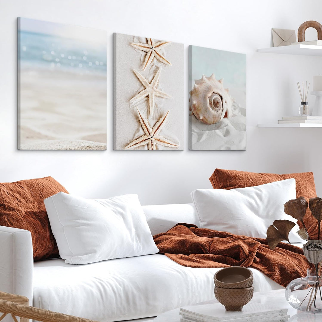 Muralo - Wandbilder Set - Leinwand Bilder Set Aufhängefertig - das Leinwandbilder Set - Bilder für W