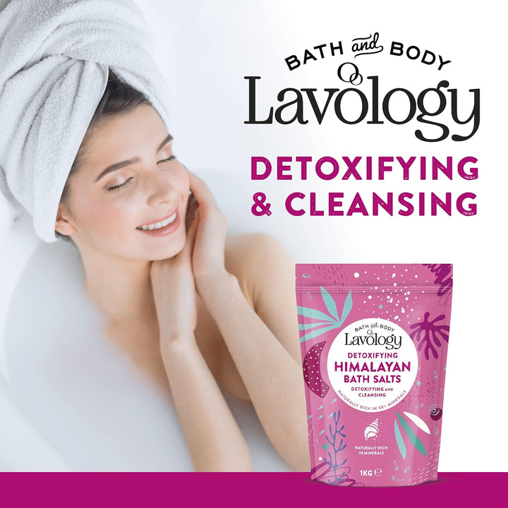 Lavology HimalayaBade salz Alle natürlichen Inhaltsstoffe Entgiften, Reinigen, Entschlacken, 5kg