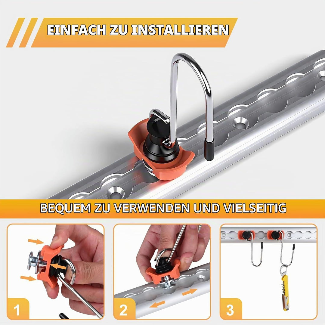 Idong Airlineschiene Zubehör Haken 8 Stück – Single Endbeschlag Airlineschiene Fitting &amp; Kederleiste