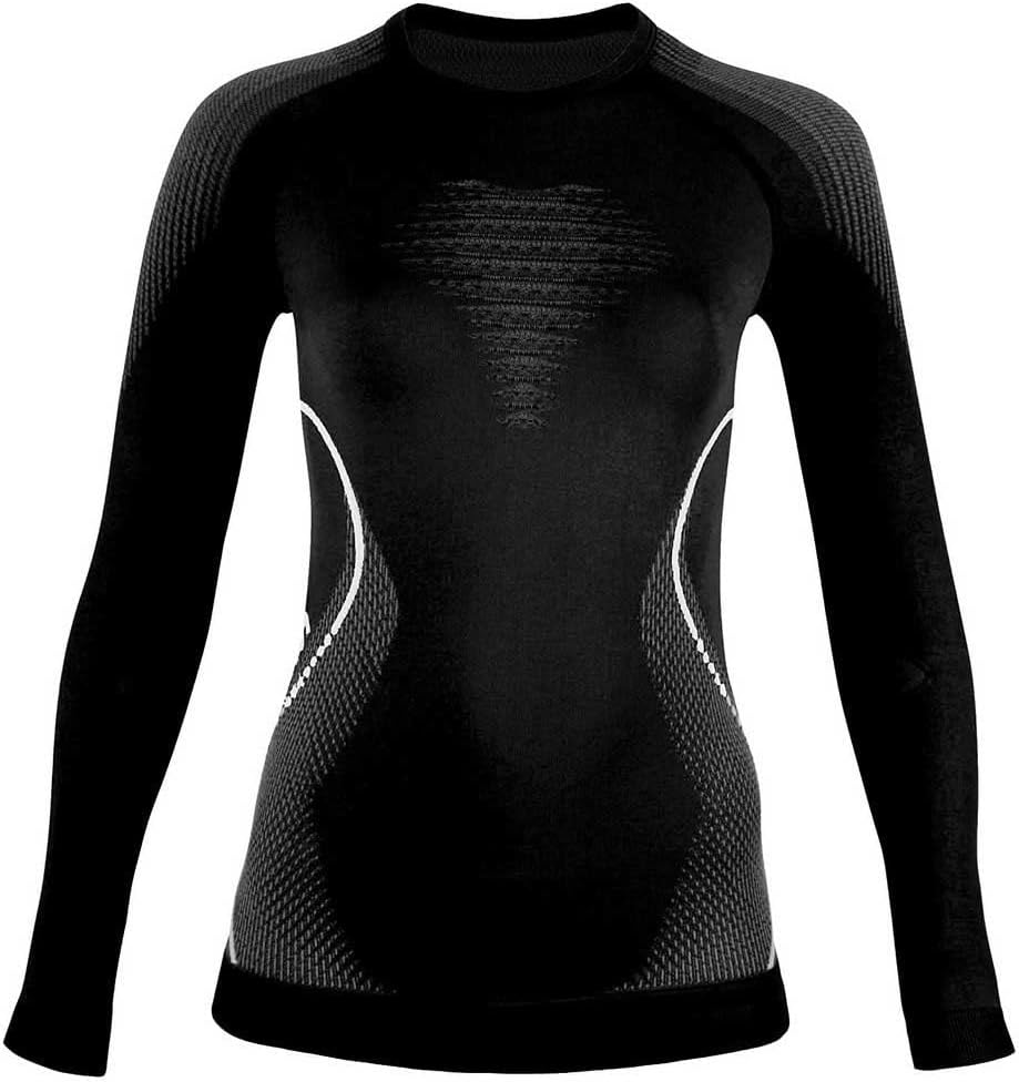 UYN Damen Evolutyon Langarmshirt, Blackboard/Anthracite/White, XS