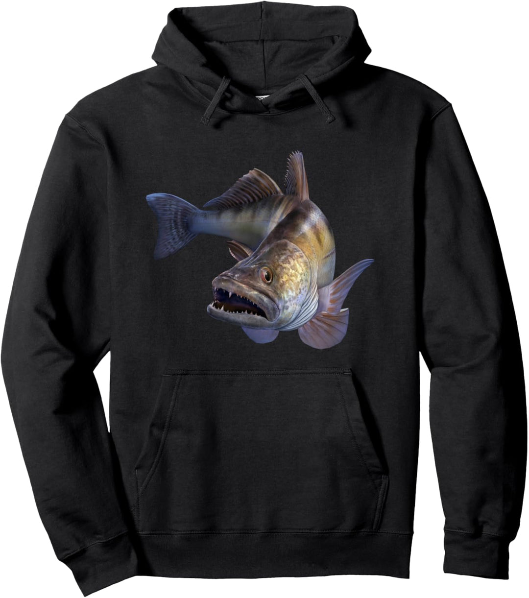 Zander Geschenk zum Raubfische angeln und fangen Pullover Hoodie