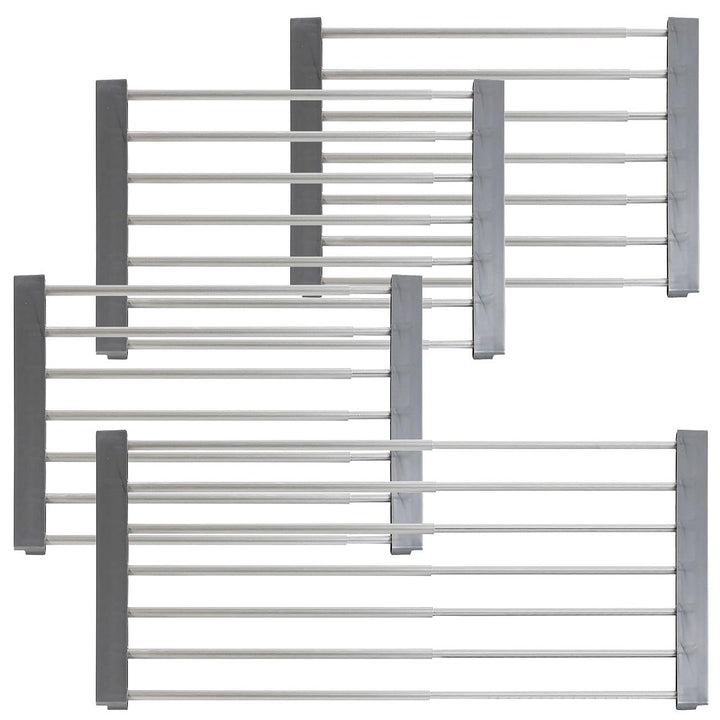 Rosenstein & Söhne Kühlschrank-Gitterböden: 4er-Set Univ.-Einlegeboden,f. Kühlschrank/Regale,auszieh