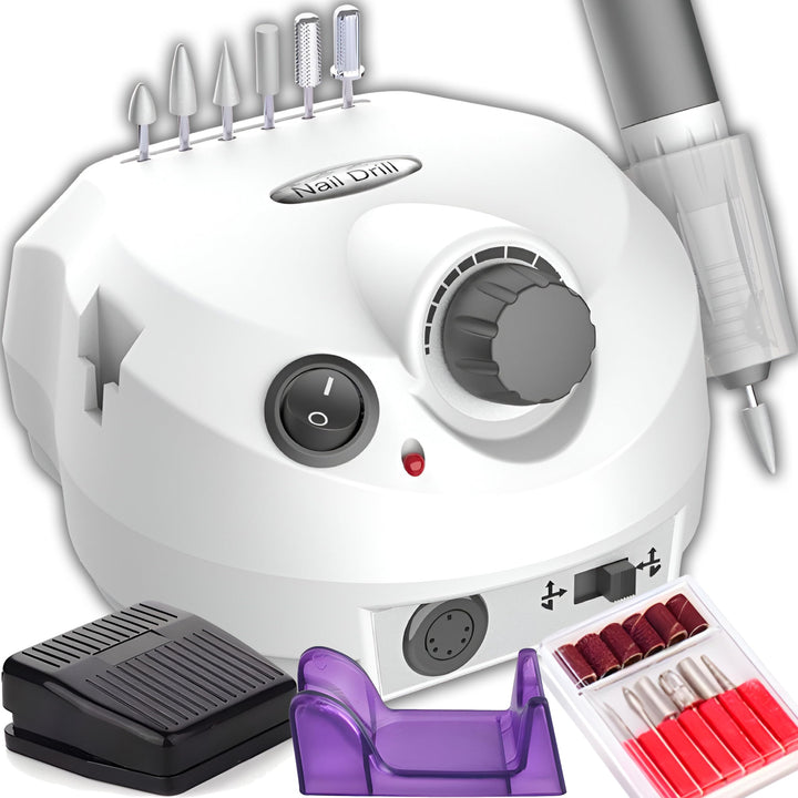 Retoo 65W Professionelles Elektrisch Nagelfräser Set mit Einstellbarer Geschwindigkeit bis 30000u/Mi