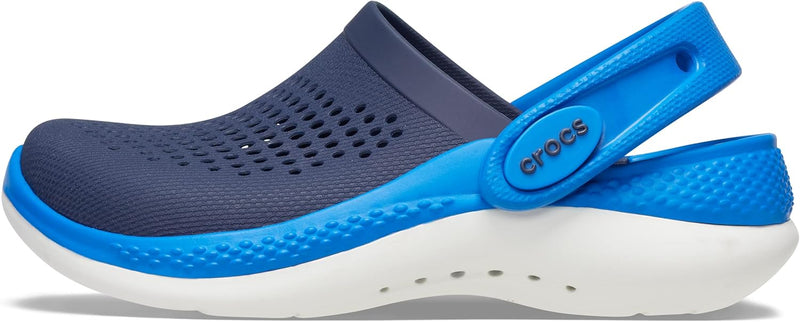 Crocs unisex-child Literide 360 Clog Clog, Navy/Bright Cobalt, 23/24 EU