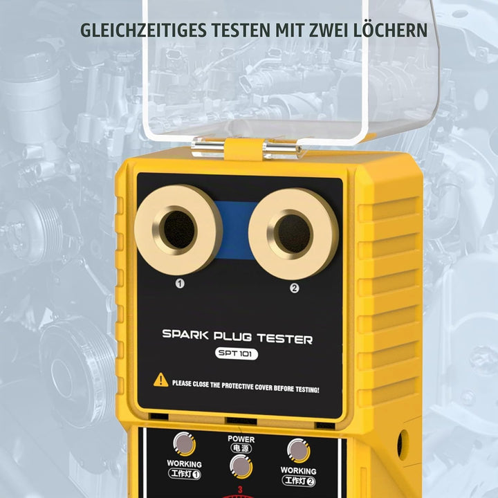 Auto-Zündkerze &amp; Zündwerkzeuge SPT101 Kfz-Zündkerze Zündkerze Doppellochdetektor Zündkerzentester An