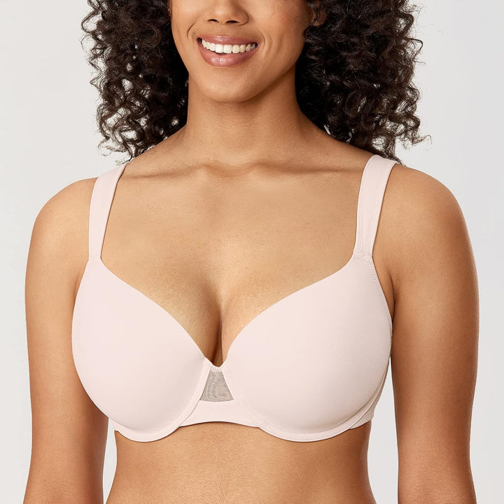 AISILIN BH Damen mit Bügel T-Shirt Grosse Grössen Leicht Gefüttert 75D Rose White, 75D Rose White