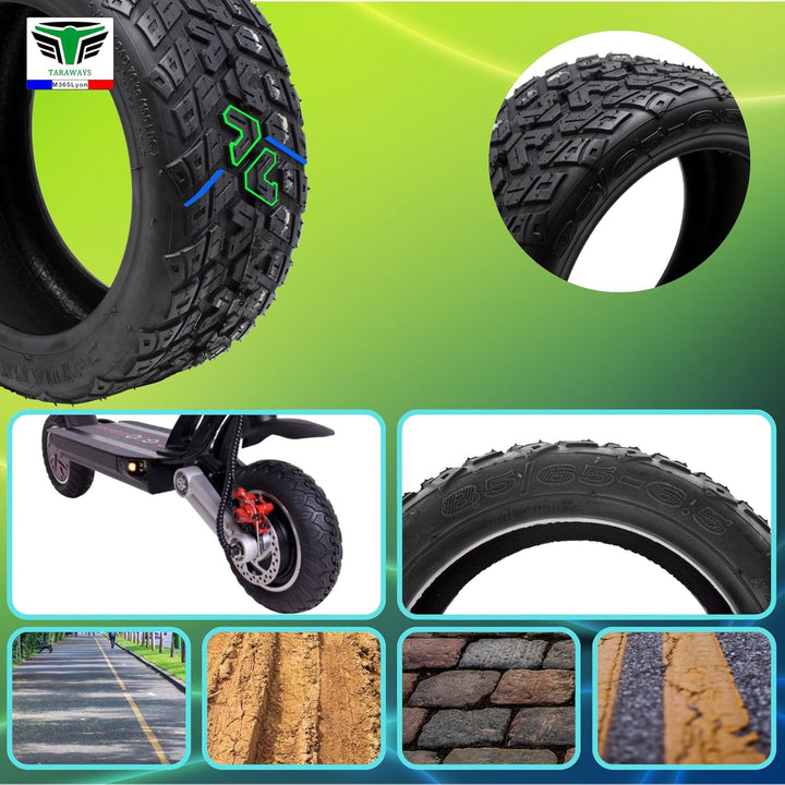 85/65-6.5 Reifen für Elektro-Scooter Kugoo G Booster - G2 pro - Air Rise 800w E-road Gigawatt - E-ro