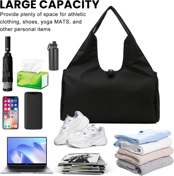 Sporttasche Damen Yogatasche, Yogatasche Sporttasche mit Schuhfach, Wasserdicht Reisetasche Training
