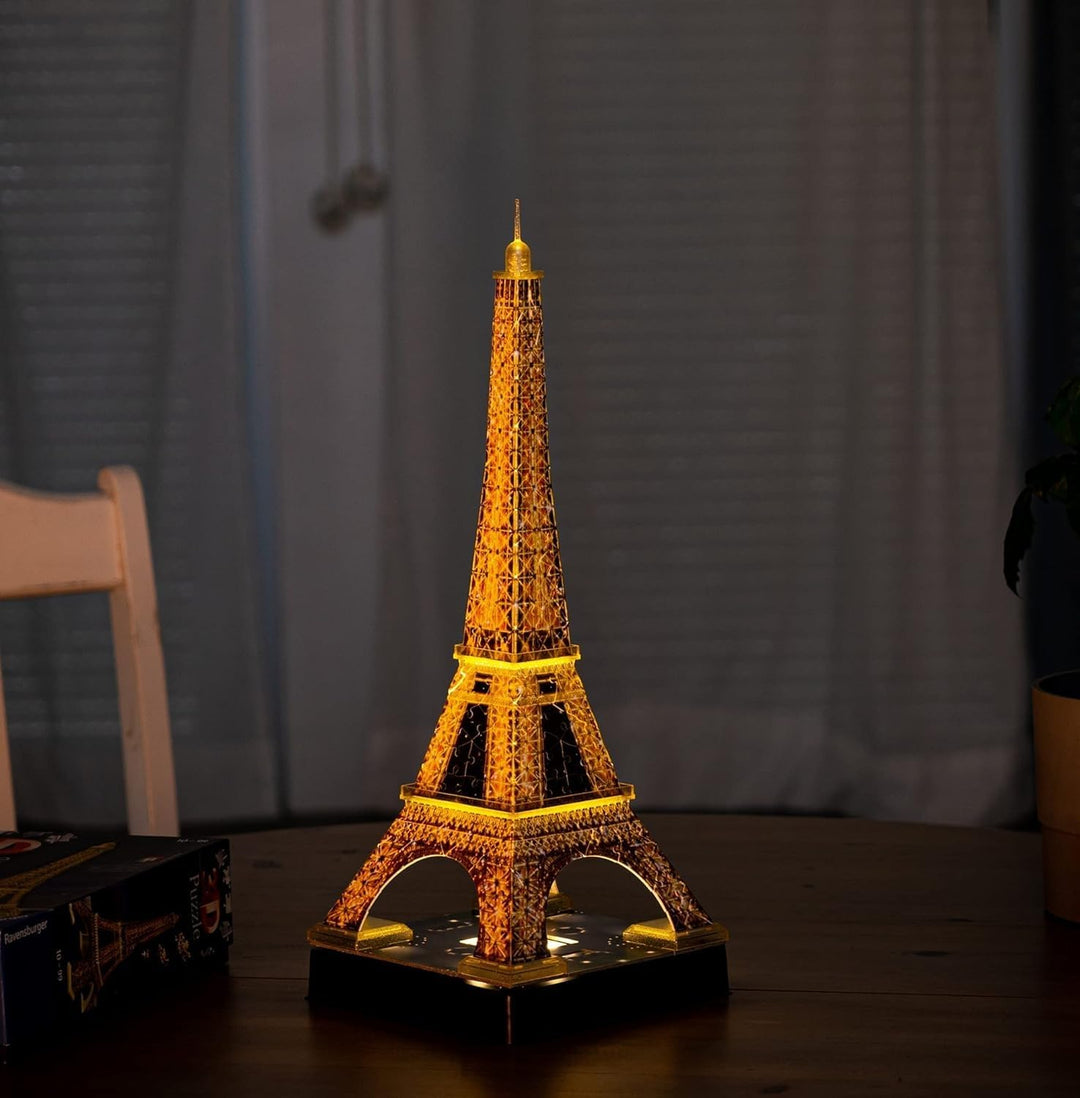 Ravensburger 3D Puzzle Eiffelturm in Paris bei Nacht 12579 - leuchtet im Dunkeln - 216 Teile - ab 10