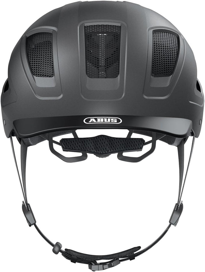 ABUS Stadthelm Hyban 2.0 - Fahrradhelm mit Rücklicht, ABS-Hartschale, guter Passform - für Damen und