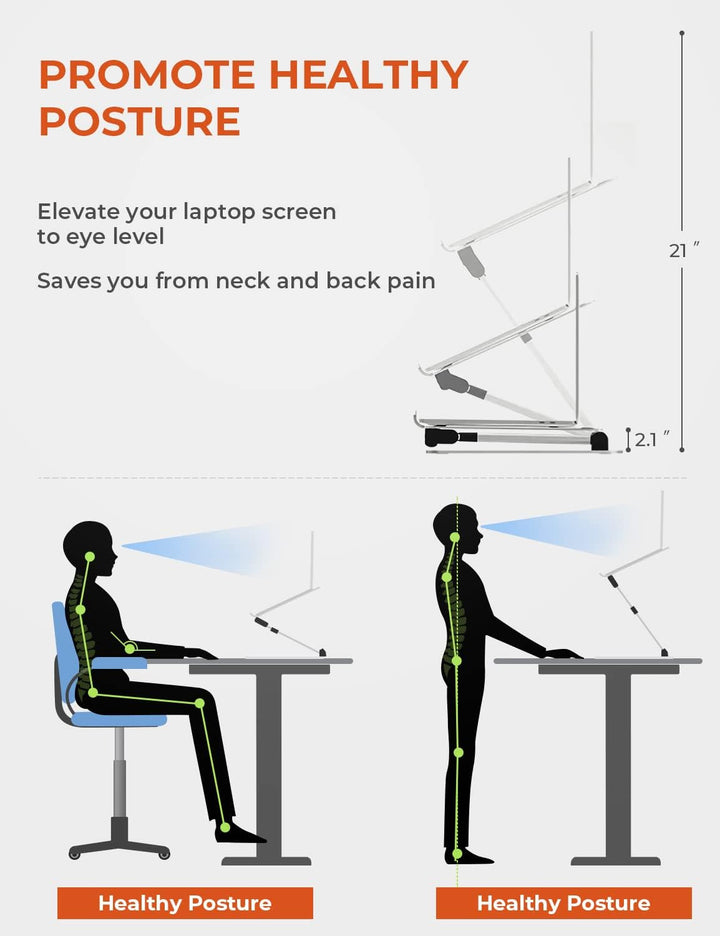 Laptop Ständer Im Stehen Arbeiten, Hoch Höhenverstellbar Laptopständer, Notebook Stand, Erstellen Si