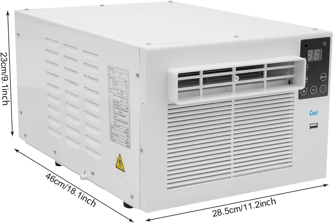 Mini-Klimagerät, 280 W, tragbar, für Fenster, Klasse, Kühlsystem, 41,5 x 28,3 x 20,5 cm, für Schlafz