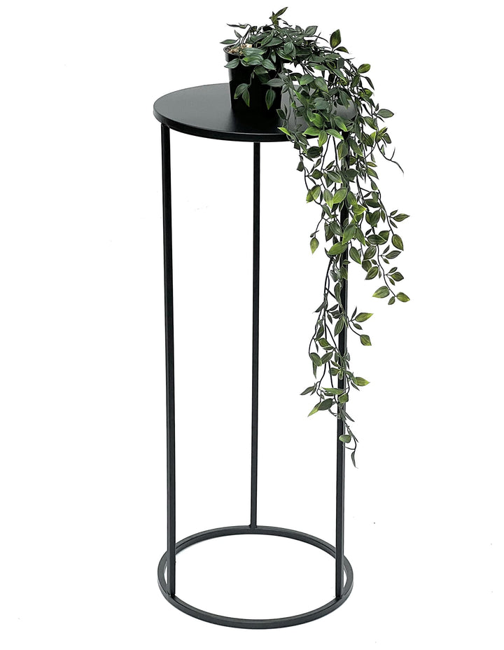 DanDiBo Blumenhocker Metall Schwarz Rund 70-50 cm Blumenständer Beistelltisch 96316 Blumensäule Mode