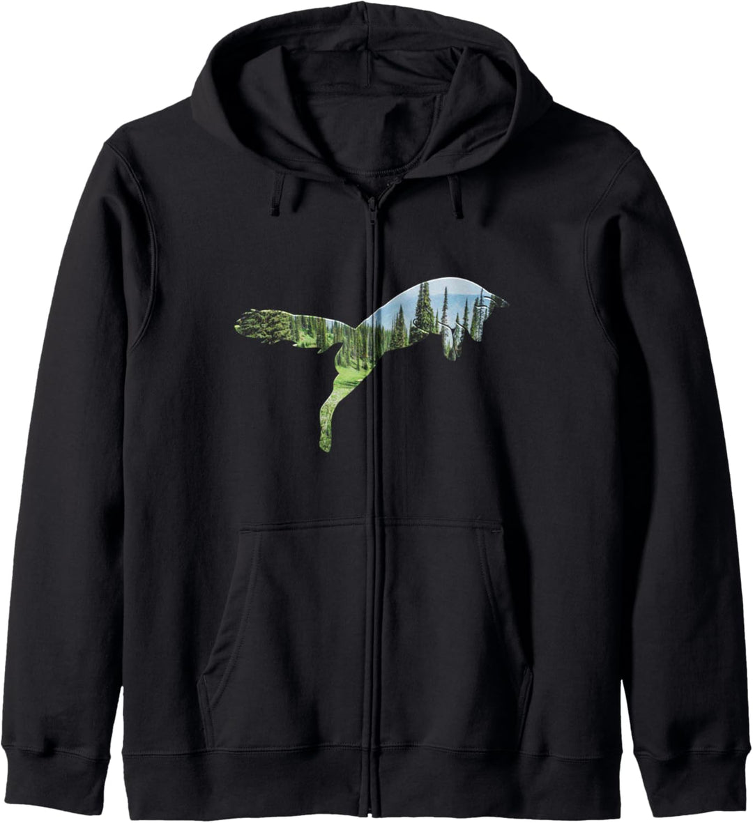 Fuchs Silhouette Wiese Wildlife Wildnis Natur Kapuzenjacke