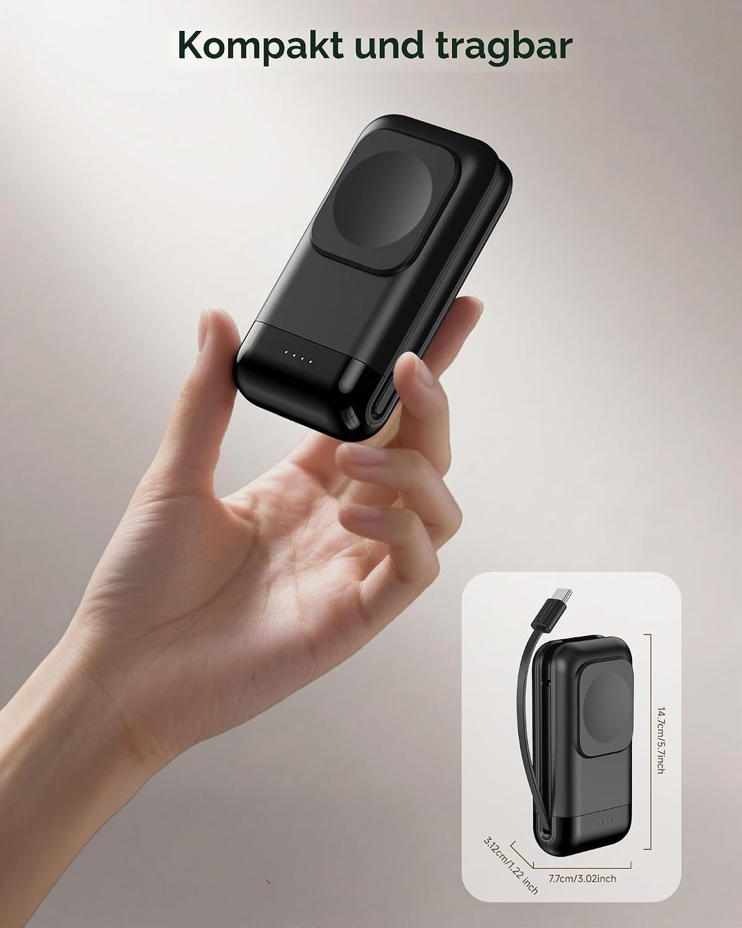 Phelinta 6000mAh Tragbares Ladegerät für Samsung Galaxy Watch 8/8 Classic/Ultra/7/6/6 Classic/5 Pro/