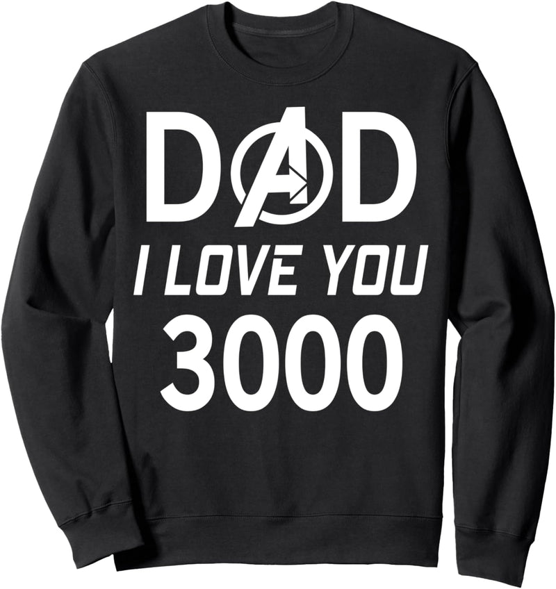 Marvel Avengers Iron Man Papa ich liebe dich 3000 Text Sweatshirt