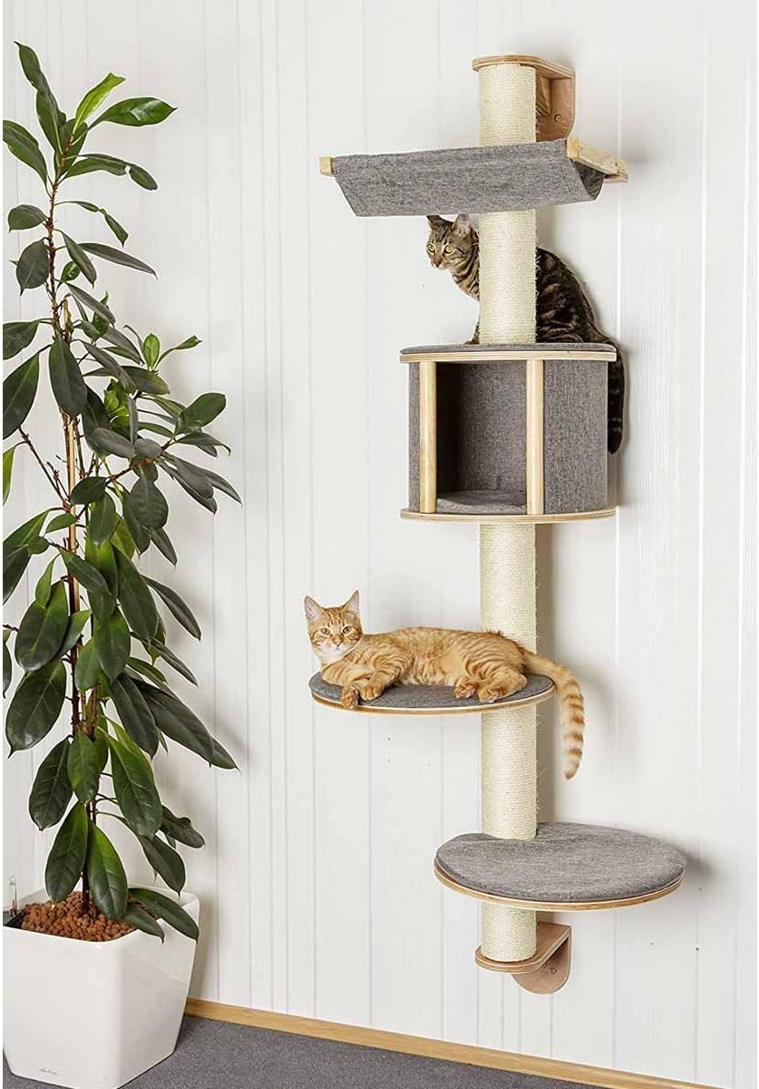 Kerbl 81540 Wandkratzbaum Dolomit Tofana, 168 x 75 cm, grau 1 Stück (1er Pack), 1 Stück (1er Pack)
