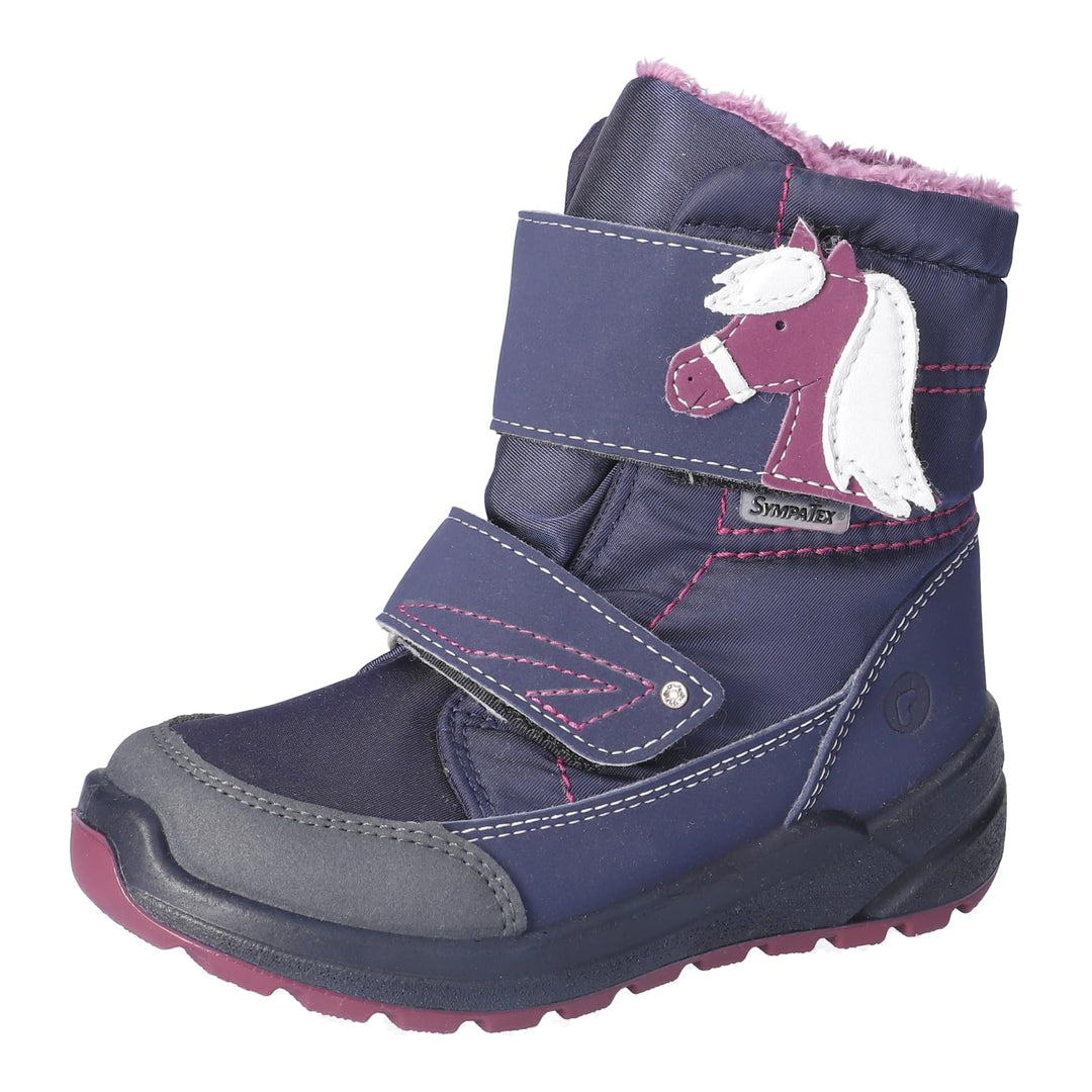 RICOSTA Mädchen Winterstiefel GAREI,Kinder Boots,WMS:Mittel,Sympatex,waschbar 25 EU Blau 170, 25 EU