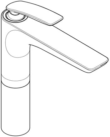 Kludi Waschschuessel-Einhebelmischer Balance Auslaufhoehe Unterkante 213 mm, verchromt, 522960575