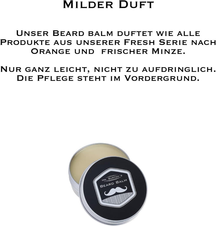 Mr. Burton´s Beard Balm fresh 60g für die perfekte Bartpflege unser Bartbalsam vereinigt Styling + P