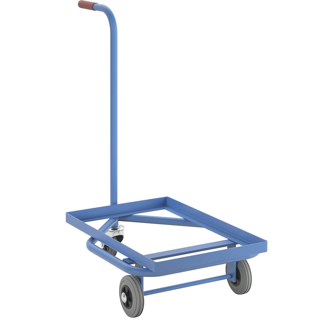 eurokraft pro | Griffroller | Tragfähigkeit 100 kg, Ladefläche mit aufgeschweisstem Winkelstahlrahme