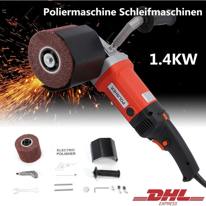 1400 W Winkelschleifer, elektrisches Werkzeug für Poliermaschine, Poliermaschine, Schleifwalzen, mit