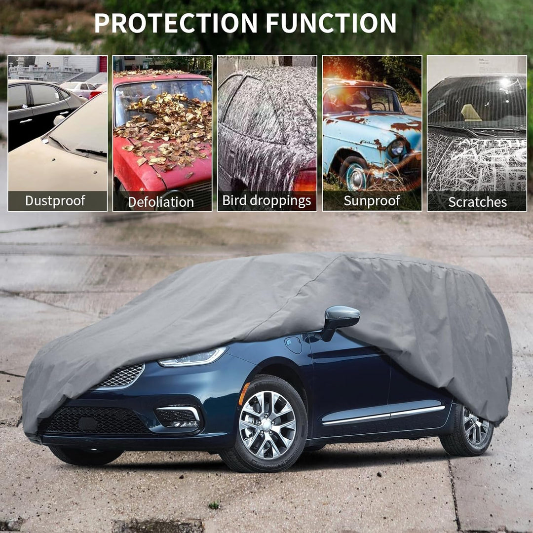Leader Accessories Premium Autoabdeckung 5-lagig wasserdicht Ganzgarage wetterfest Autoabdeckplane U