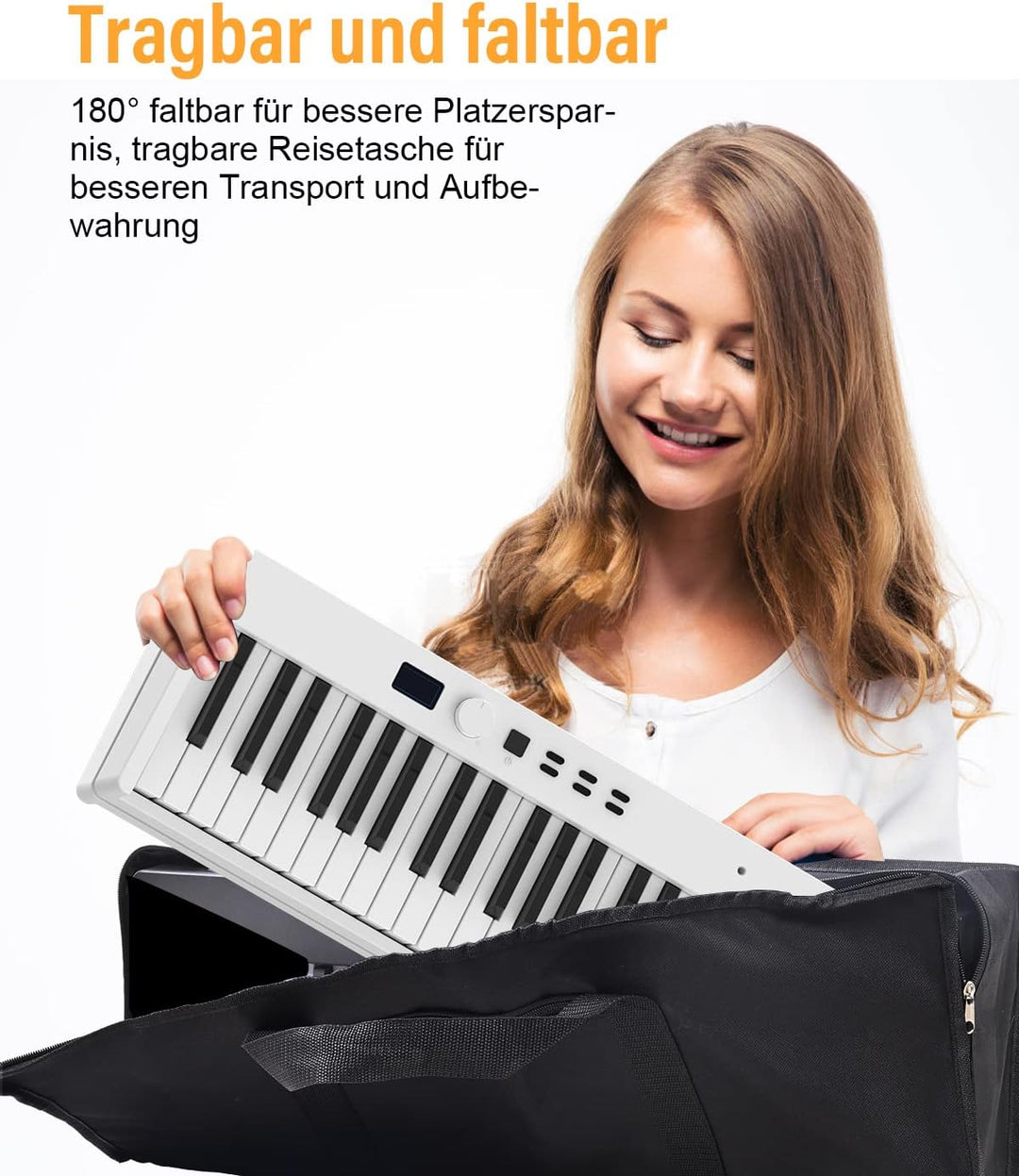 OYAYO Piano 88 Tasten Klaviertastatur Unterstützung Beleuchtete Tastatur und MIDI Bluetooth, Digital
