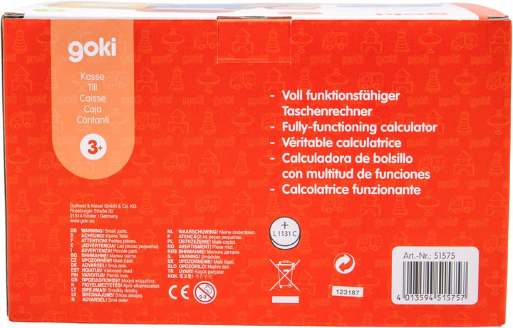 goki – Registrierkasse mit Scanner – Taschenrechner – echtes Display, 8651575, 22 x 18 x 14 cm