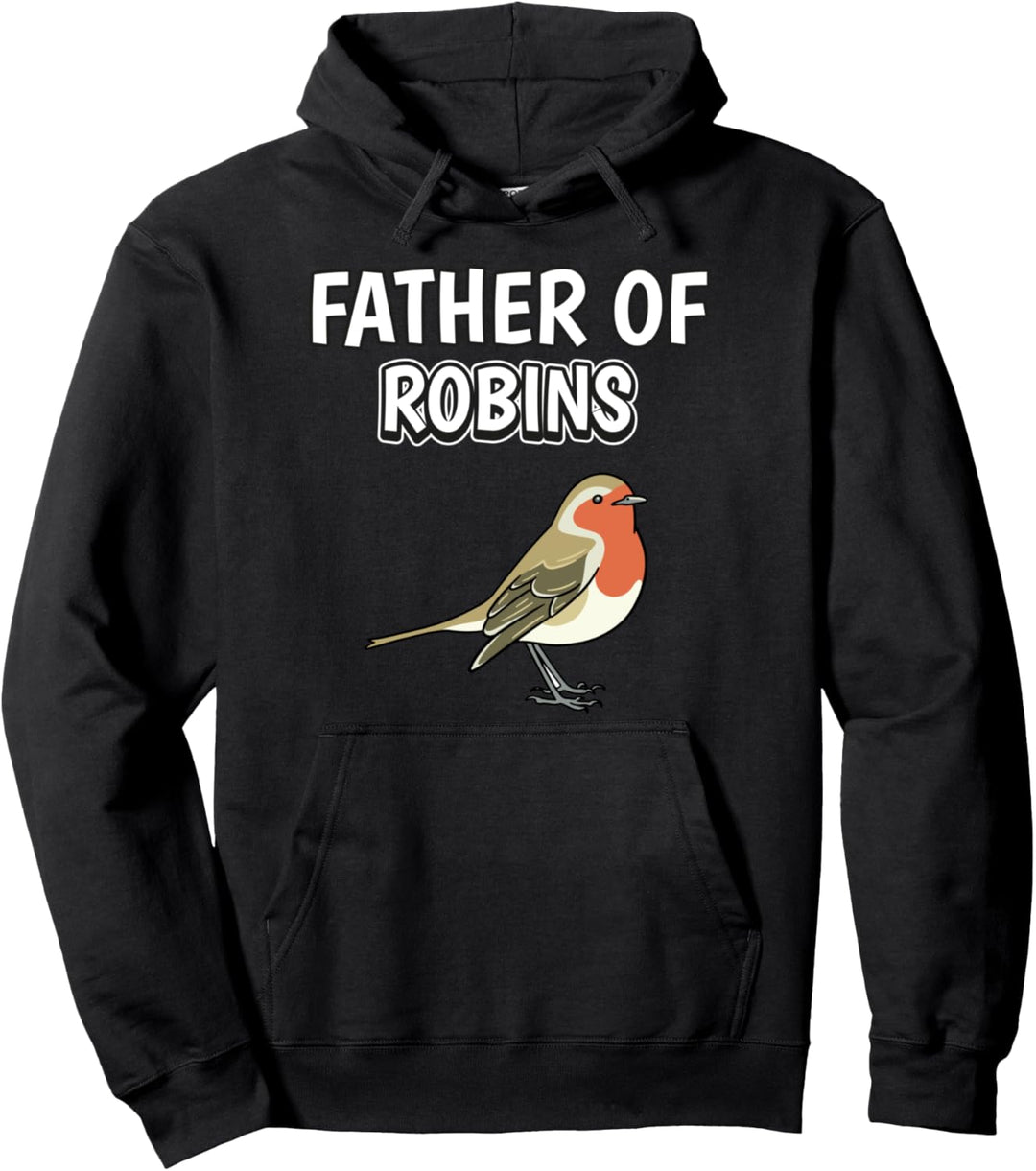 Herren Jungen Father Of Robins Papa Vatertag Rotkehlchen Pullover Hoodie