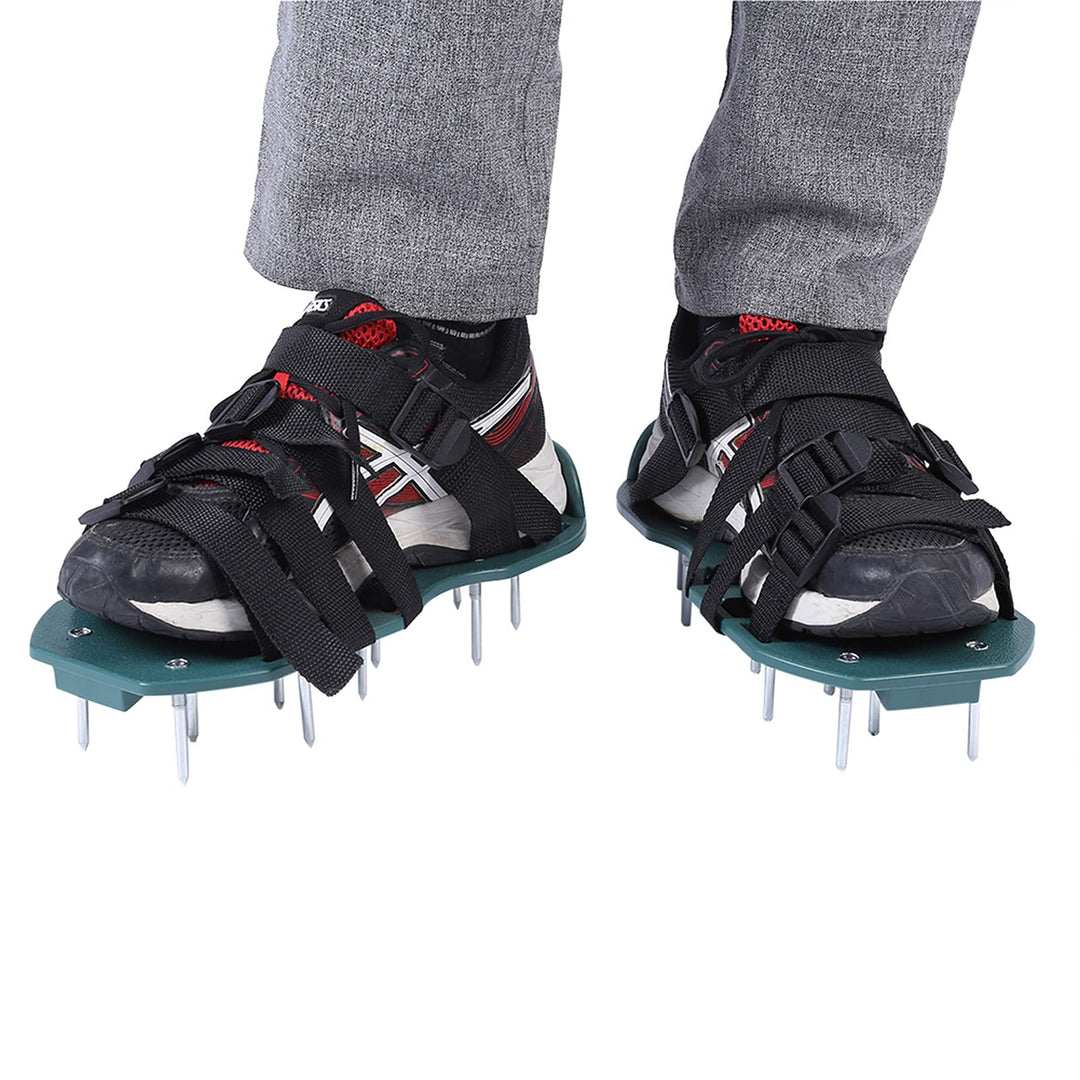 Yosoo Health Gear 1 Paar Rasenbelüfter-Sandalen, Robuste Gras-Spikes-e, Vormontiert für mit Verlänge