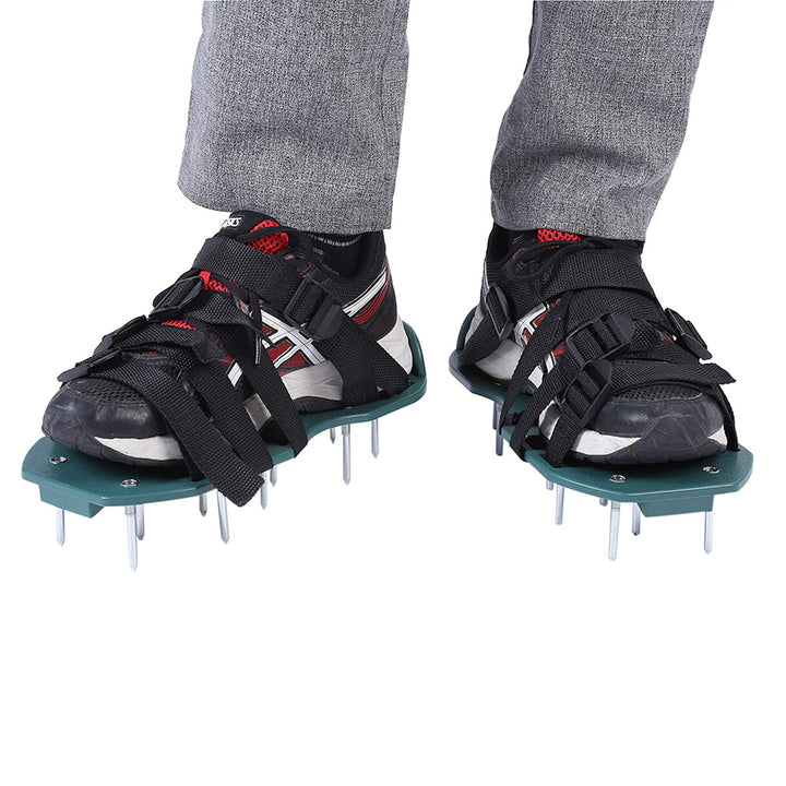 Yosoo Health Gear 1 Paar Rasenbelüfter-Sandalen, Robuste Gras-Spikes-e, Vormontiert für mit Verlänge