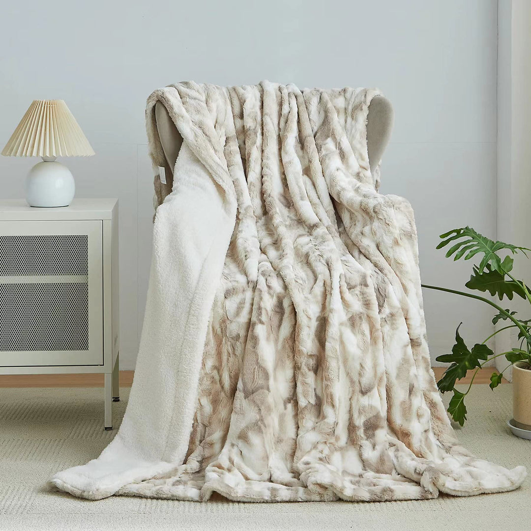 Wajade Kunstfelldecke – Sherpa Schafdecke – Comfort Luxuriöse Flauschige Kuscheldecke – weiche Decke