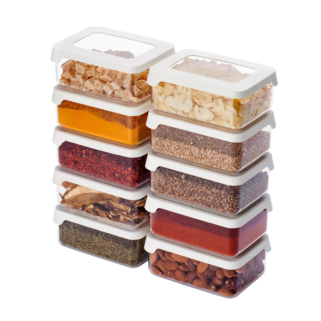 SmartStore Vorratsdosen 0.35L – 10er Set – Plastik Aufbewahrungsbox mit Deckel, BPA-frei, Spülmaschi