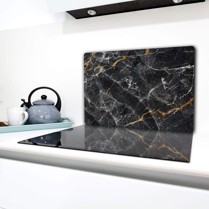 TMK | Herdabdeckplatte 80x52 cm 1-teilig Ceranfeldabdeckung Induktion Herdschutz Spritzschutz Glaspl