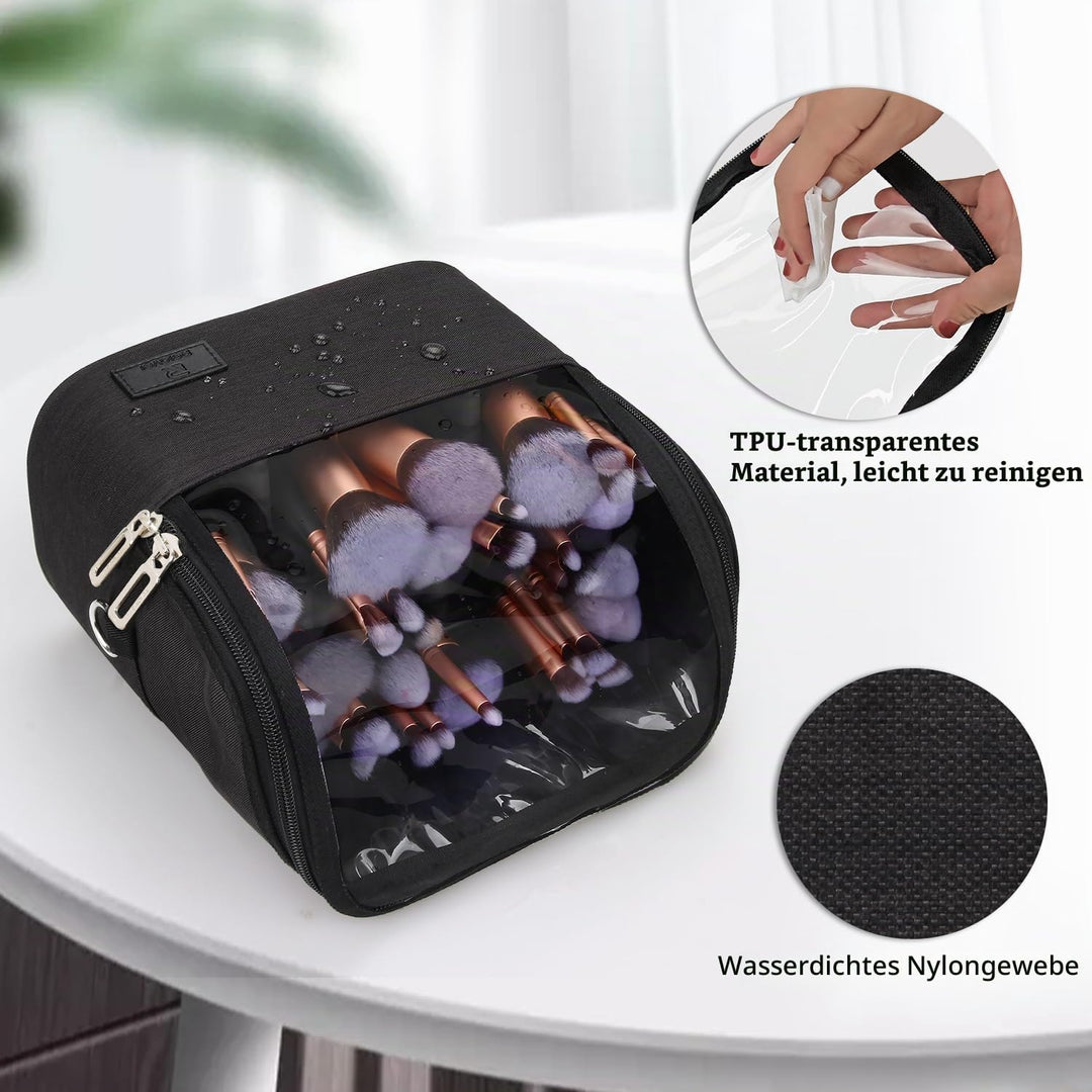 Relavel Kosmetiktasche, Make up Pinsel Tasche, Gross Make up Organizer, Stand-up Kulturbeutel Wasser