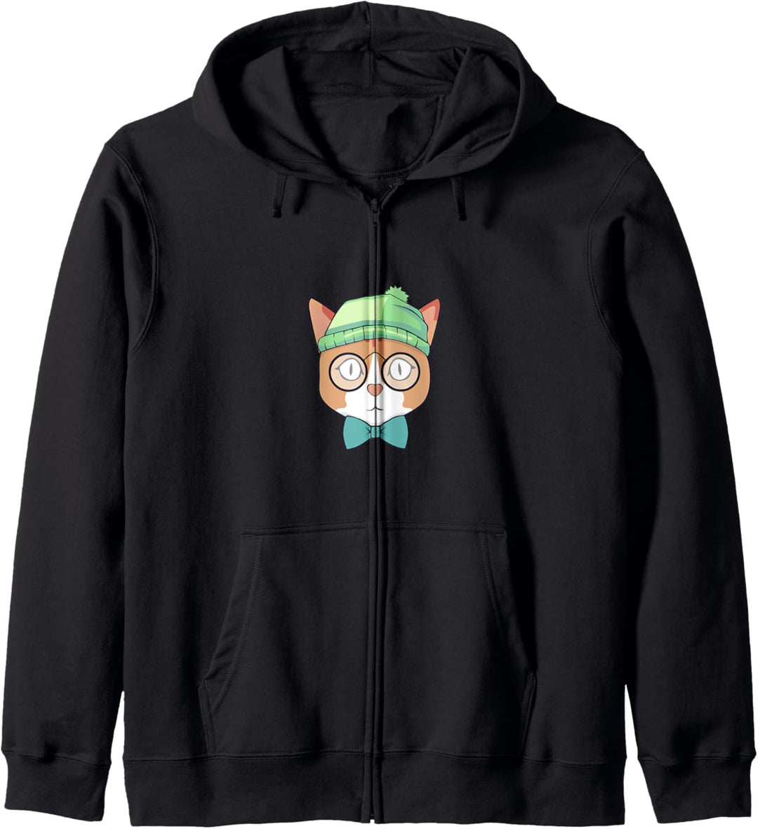 Lustige Hipster Katze in Brille Kätzchen Auge Brille Geschen Kapuzenjacke