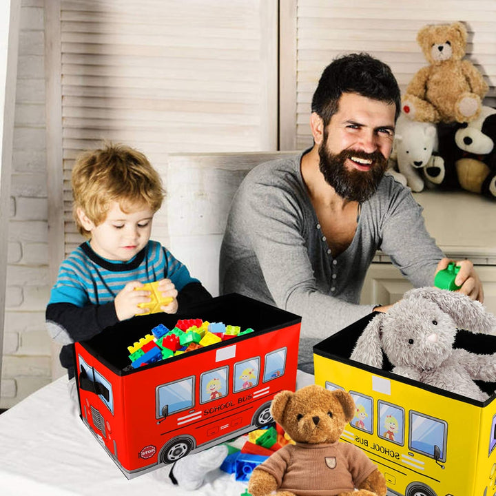 Kinderspielzeugtruhe, Spielzeugtruhe, zusammenklappbarer Aufbewahrungswürfel, Organizer mit Griffen,