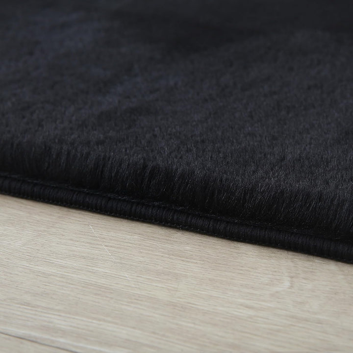 Weicher Hochflor Teppich Wohnzimme Waschbarer Teppich im modernen Stil Unicolor & Einfarbig Läufer T