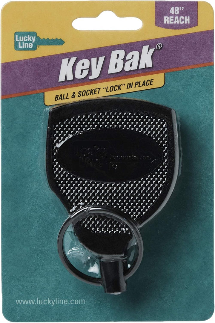 Lucky Line Super 48 Key-Bak 43651 einziehbare Schlüsselrolle, Schwarz