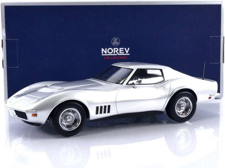 Norev Chevrolet Corvette C3 1969 Silber Modellauto 1:18