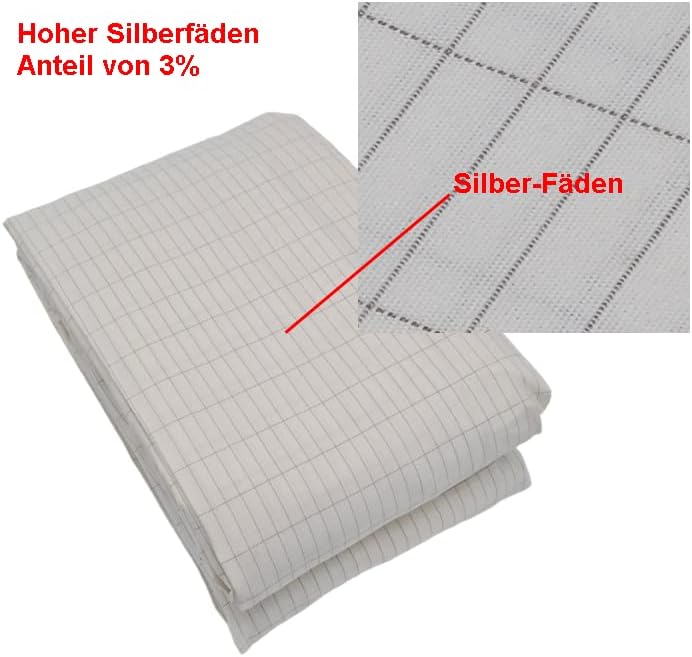 Erdungsbettlaken Komplettset inkl. Erdungskabel und Erdungsstecker (100x200x20cm) - In 12 verschiede