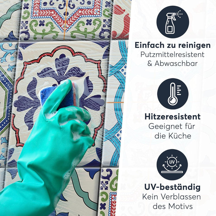 CREATISTO Mosaik Klebefliesen Stickerfliesen Fliesenfolie - Aufkleber Sticker für Wandfliesen I Kleb