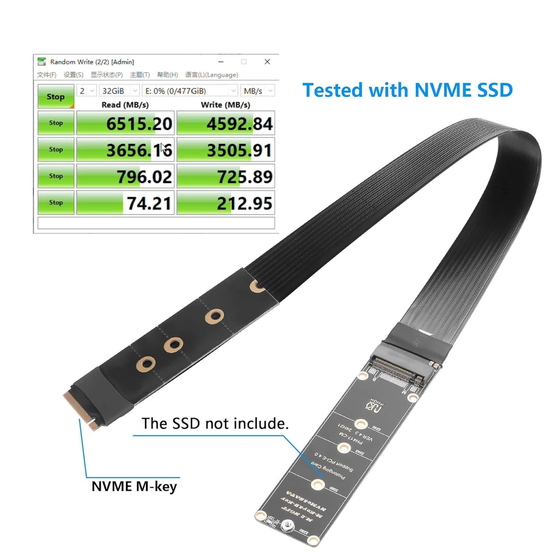 GINTOOYUN NGFF M.2 M-KEY NVME Erweiterung 40 CM PCIe 3.0/4.0 M.2 NVME/NGFF SSD Ribbon Flex Kabel für