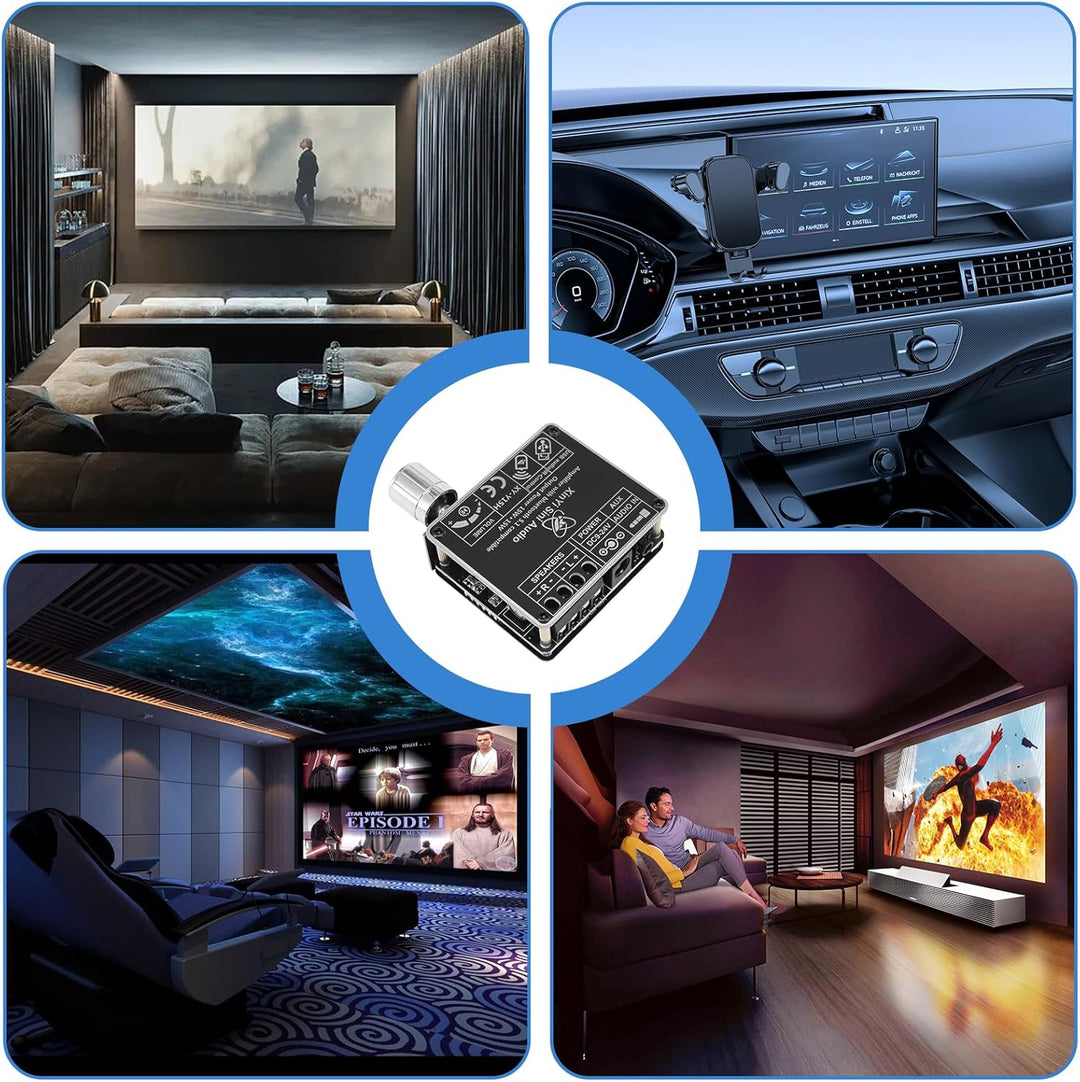 Aicharynic Bluetooth Verstärker Board: HiFi Stereo, 2-Kanal 2X50W Audio Verstärker, Mini Digital End