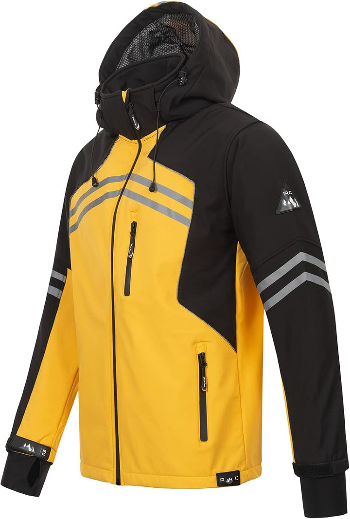 Rock Creek Herren Softshell Jacke Outdoor H-285 S Gelb, S Gelb