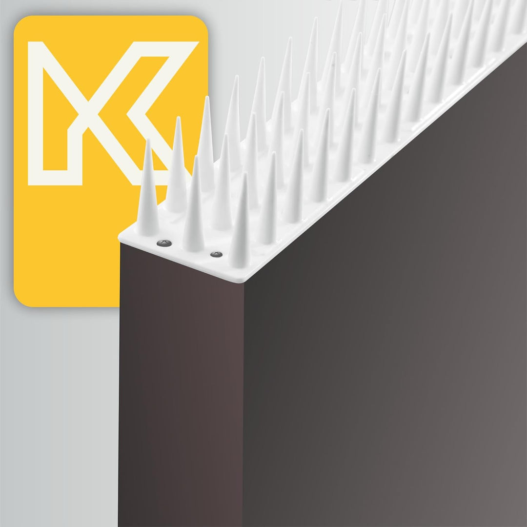 KADAX 12er Set Vogelabwehr Spikes, Kunststoff, 51x4x3,5 cm, 3-reihig, für Tauben, Katzen, Marder, Za