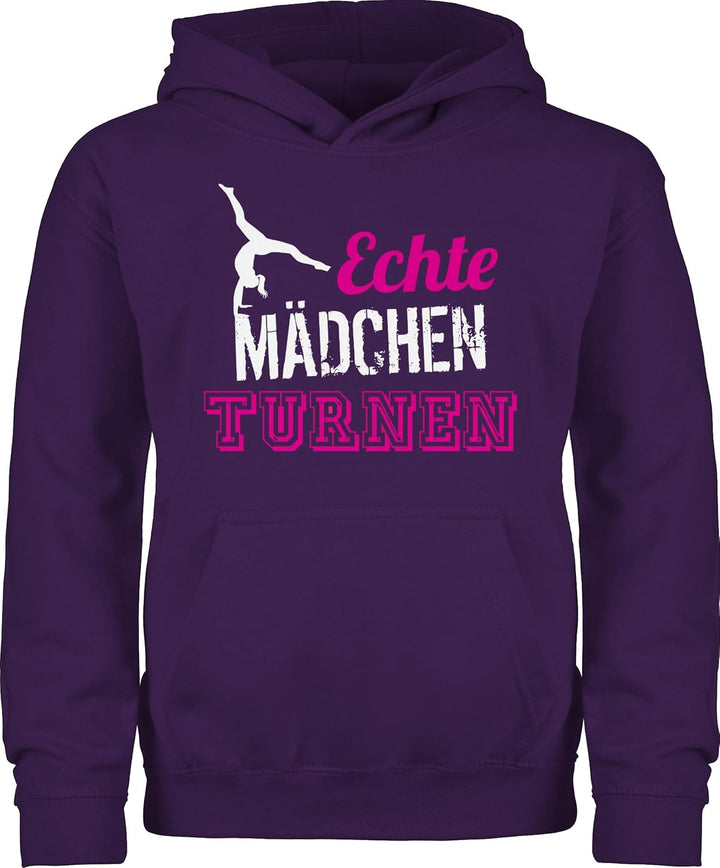 Shirtracer - Kinder Hoodie Jungen - Sport Kleidung - Echte Mädchen Spielen Tennis 140 2 Lila, 140 2