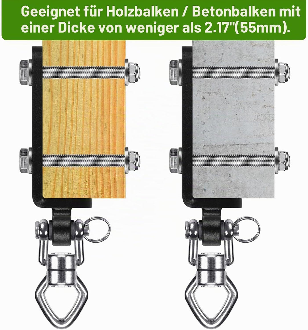 SELEWARE ELEWARE Boxsack Halterung Boxsack Aufhängung - 360° Arehbarer Schwerlast Deckenhaken 1000 L